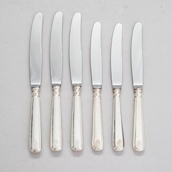 A 46-piece set of shell motif silver cutlery, Finnish manufacturers, 1928-66.