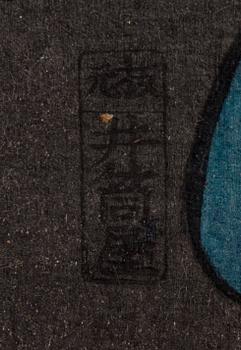 OIDENTIFIERAD KONSTNÄR, träsnitt, Japan, sekelskiftet 1800/1900.