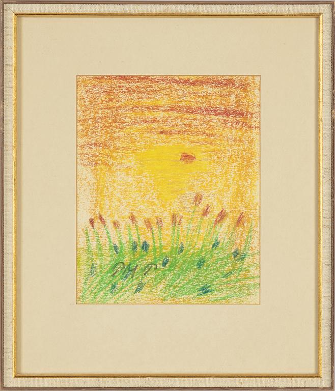 Primus Mortimer Pettersson, chalk drawaings, 4 signed PMP.