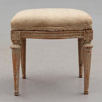 TABURETT, gustaviansk, Melchior Lundberg, Stockholm (mästare 1775-1812).