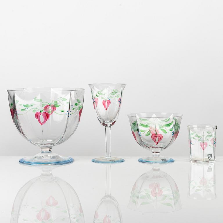 Eva Englund, glasservis, 23 delar, "Maja", Orrefors.