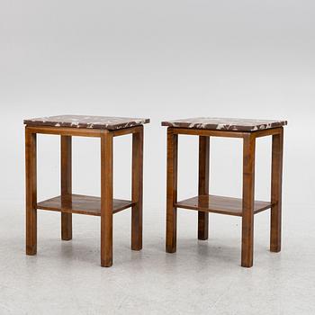 Nightstands, a pair, first half of the 20th century.