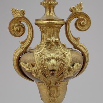 KANDELABER, mässing, nyrenässans, 1800-talets slut.