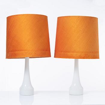 Bordslampor, 3 st, Bergboms, 1900-talets andra hälft.