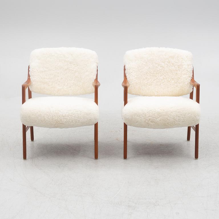 Inge Andersson, a pair of "Joel" armchairs, Bröderna Anderssons industrier, Sweden, 1950's.