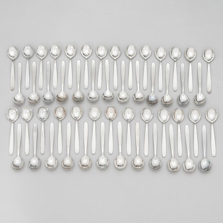 Kaj Franck, bestickserie, 220 st, rostfritt stål, "Scandia", Hackman Sorsakoski. Formgiven 1952.