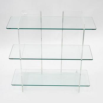 A 'Combiplex' glass and plexiglass shelf, Fogia.