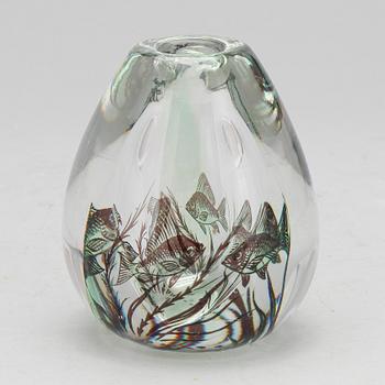 VAS, glas, fiskgraal, Edward Hald, Orrefors, 1900-talets mitt.