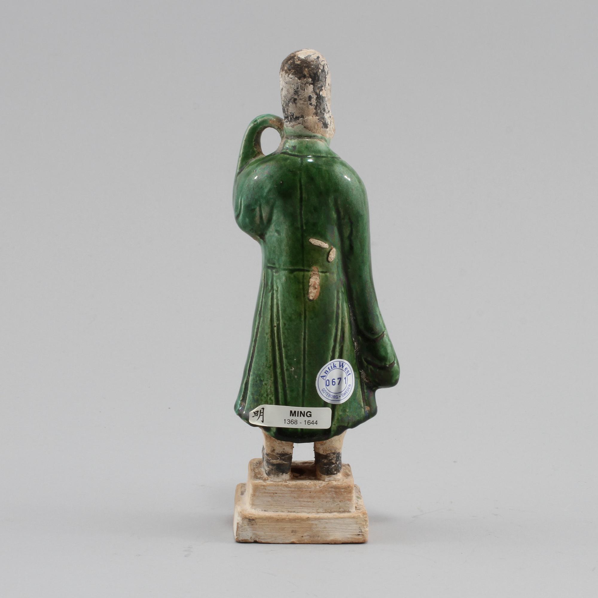 FIGURIN, lergods, troligen Ming dynastin (1368–1644).