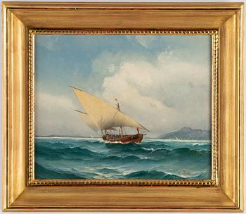 Carl Bille, olja på duk, signerad.