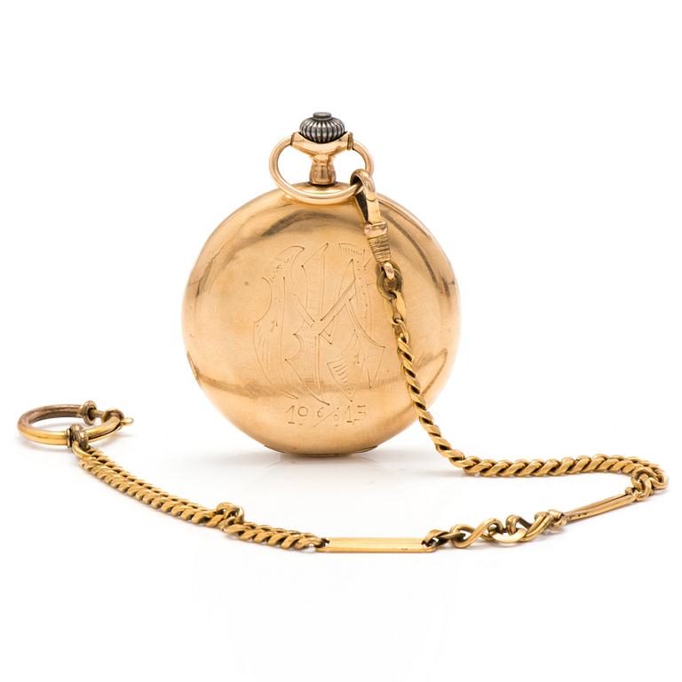 OMEGA pocket watch, 14K gold, 50 mm.