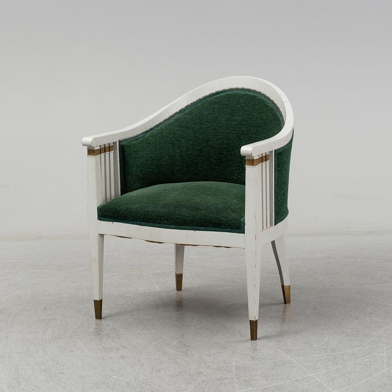 A circa 1900 art nouveau armchair.