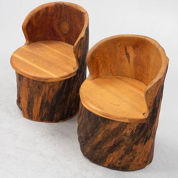 A pair of mid 20th century chairs.
