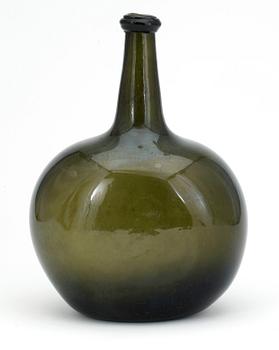 FLASKA, glas, sannolikt 1700-tal.