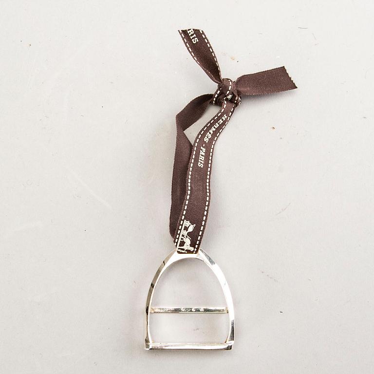 Hermès, scarfring, silver, about 23g, stamped.