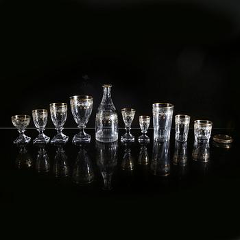 A 102 pcs  "Junior" glass service from Kosta first half of the 20th century.