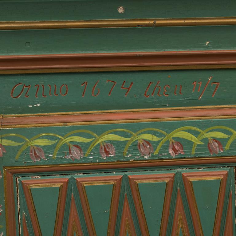 A second half of the 19th century wall cabinet with stand.