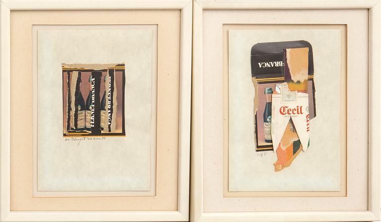 Sven Hauptmann, collage 3 pcs Untitled.