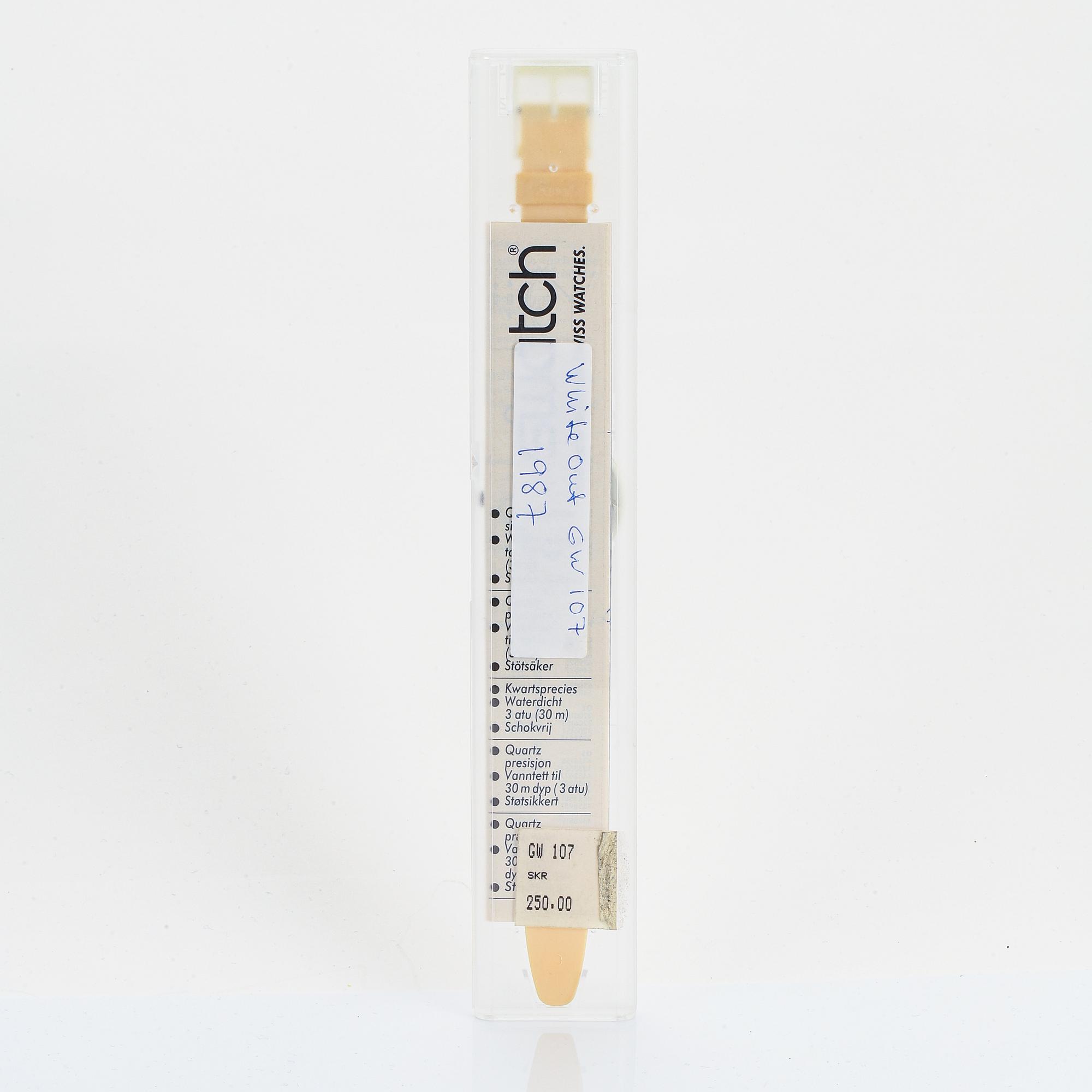 Swatch, White Out, armbandsur, 34 mm.