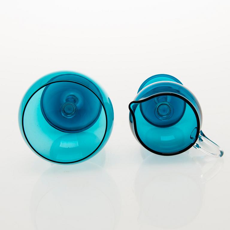 NANNY STILL, "Harlekiini", makeiskulho, sokerikko ja kermakko, Riihimäen Lasi Oy, 1959-69.