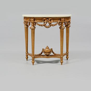 KONSOLBORD, gustaviansk stil, sent 1800- / tidigt 1900-tal.