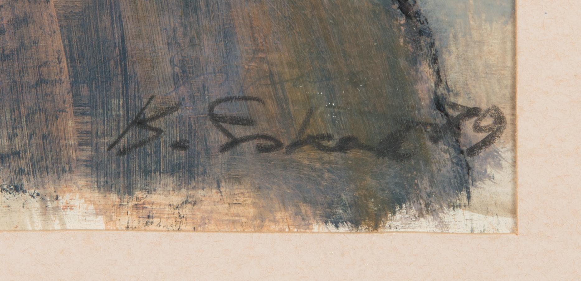 Kalle Eskola, sekatekniikka, signeerattu ja päivätty -79.