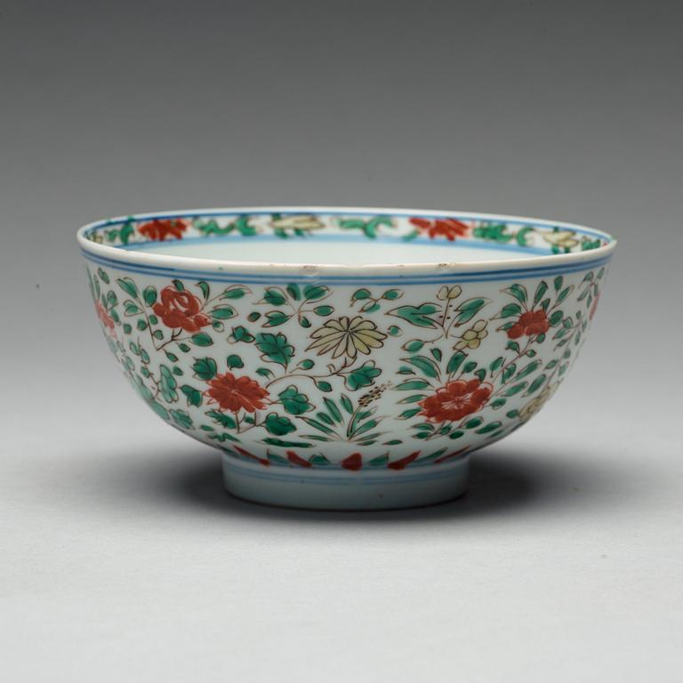 A wucai bowl, Ming dynasty, 17th century, with Chenghuas mark.