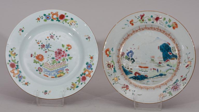 TALLRIKAR, 4 st. Kina, 1700-tal.