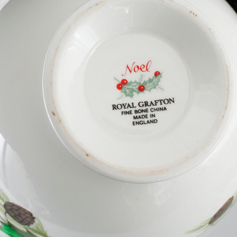 An English christmas china set of 55 pcs, 'Noel' by Royal Grafton, second half of the 20th century.