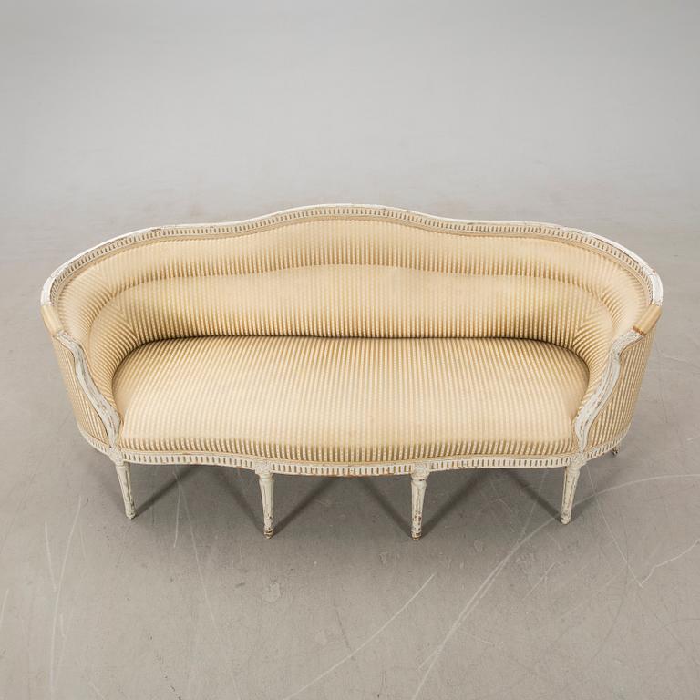 Soffa sk Badkarssoffa Sengustaviansk omkring 1800.