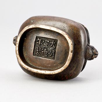 RÖKELSEKAR, brons, Kina. Sen Qing.