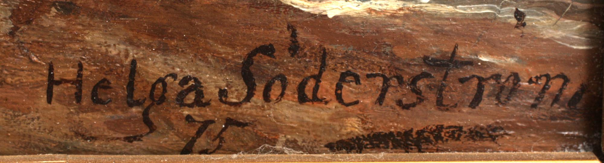 OKÄND KONSTNÄR, olja på duk, sign Helga Söderström o dat- 75.