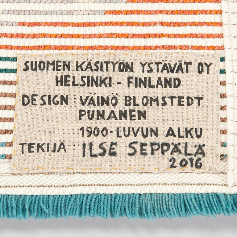 Väinö Blomstedt, ryijy malli, Suomen käsityön Ystävät. Noin 195 x 120 cm.