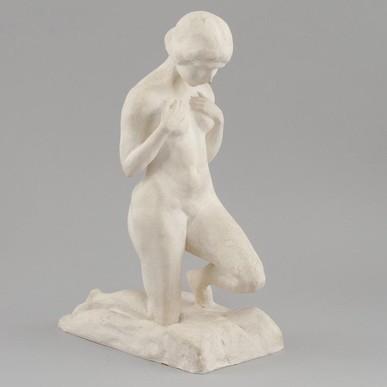 SKULPTUR, gips, signerad Tiderman, 1900-tal.
