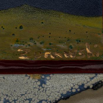 ANDRÉ ZURAWSKI, blandteknik/emalj, signerad.