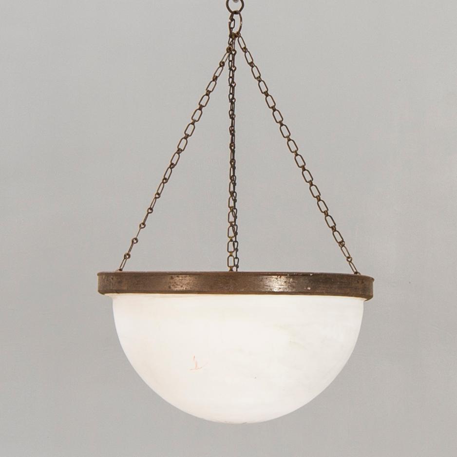 A 1930740s Swedish Grace ceiling pendant.