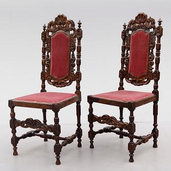 STOLAR, 1 par, barockstil, 1900-talets första hälft.