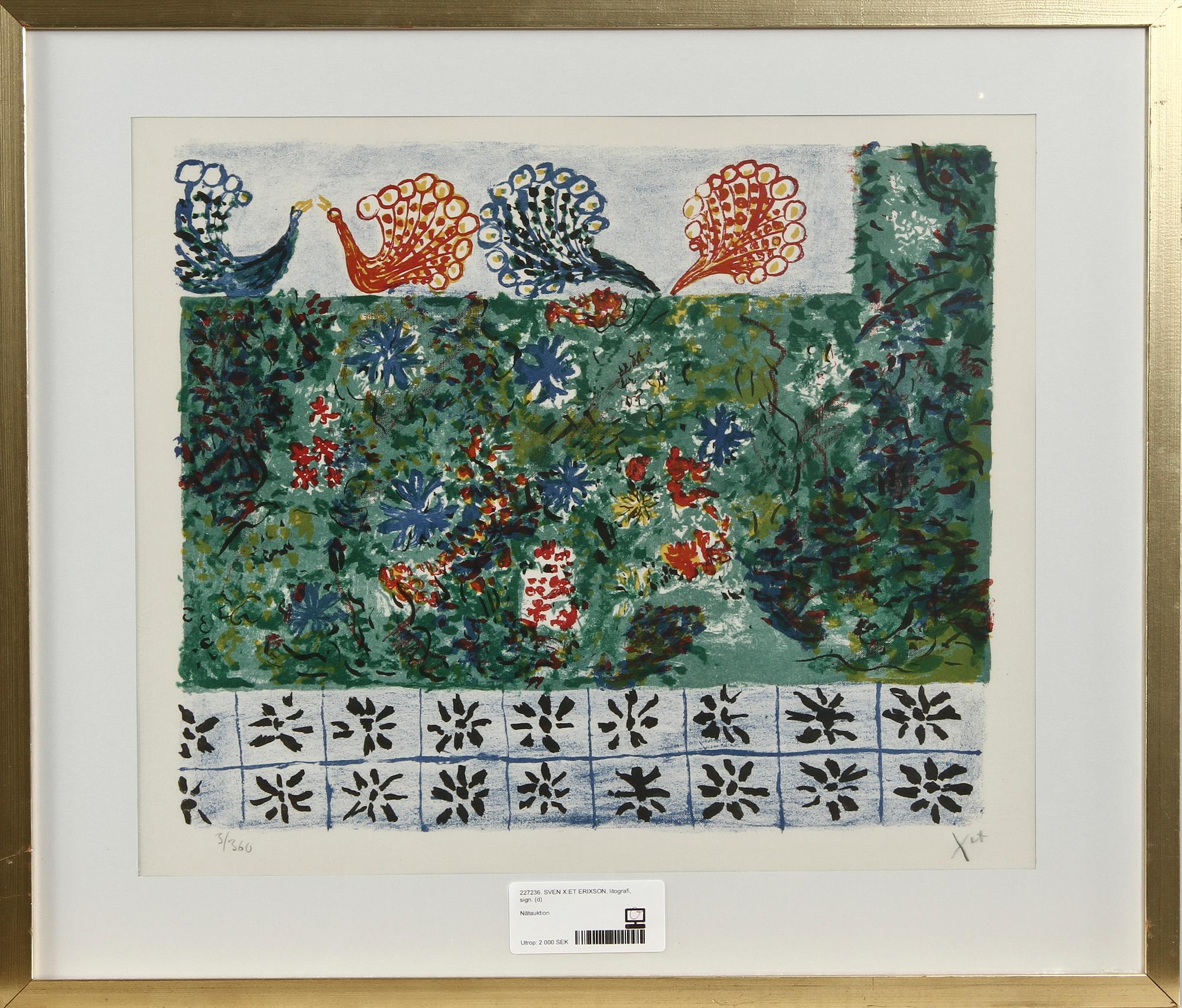 SVEN X:ET ERIXSON, färglitografi, sign o numr 3/360.