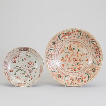 SKÅLFAT, 2 st, porslin, Swatow, Ming dynastin, Wanli (1572-1620).