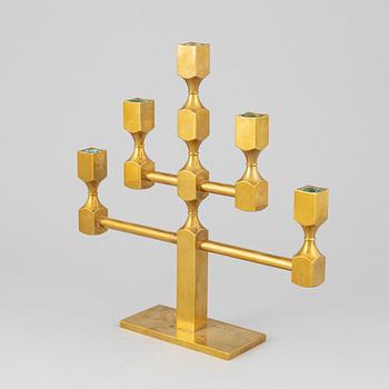 Lars Bergsten, a five-light brass candelabra from Gusum.