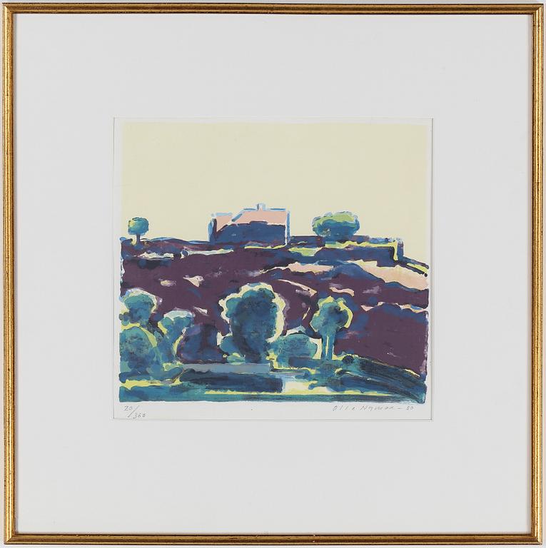 OLLE NYMAN, färglitografi, signerad och daterad -80. Numrerad 20/360.