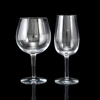 SIGNE PERSSON-MELIN, vinglas, 14+12 stycken, "Bouquet", Kosta Boda.