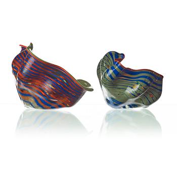 Dale Patrick Chihuly, a 2 pcs glass sculpture, Seattle, USA 1983.