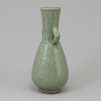 A celadon glazed vase, Qingdynasty, presumably 19th Century.