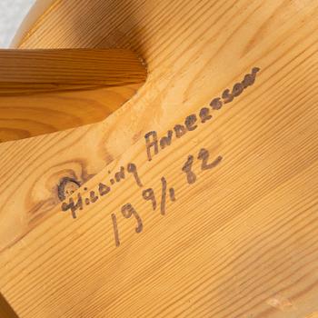 Hilding Andersson, a pinewood stool, 1982.