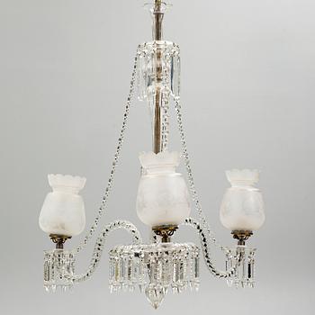 An Oscarian chandelier,Sweden, end of the 19th century.