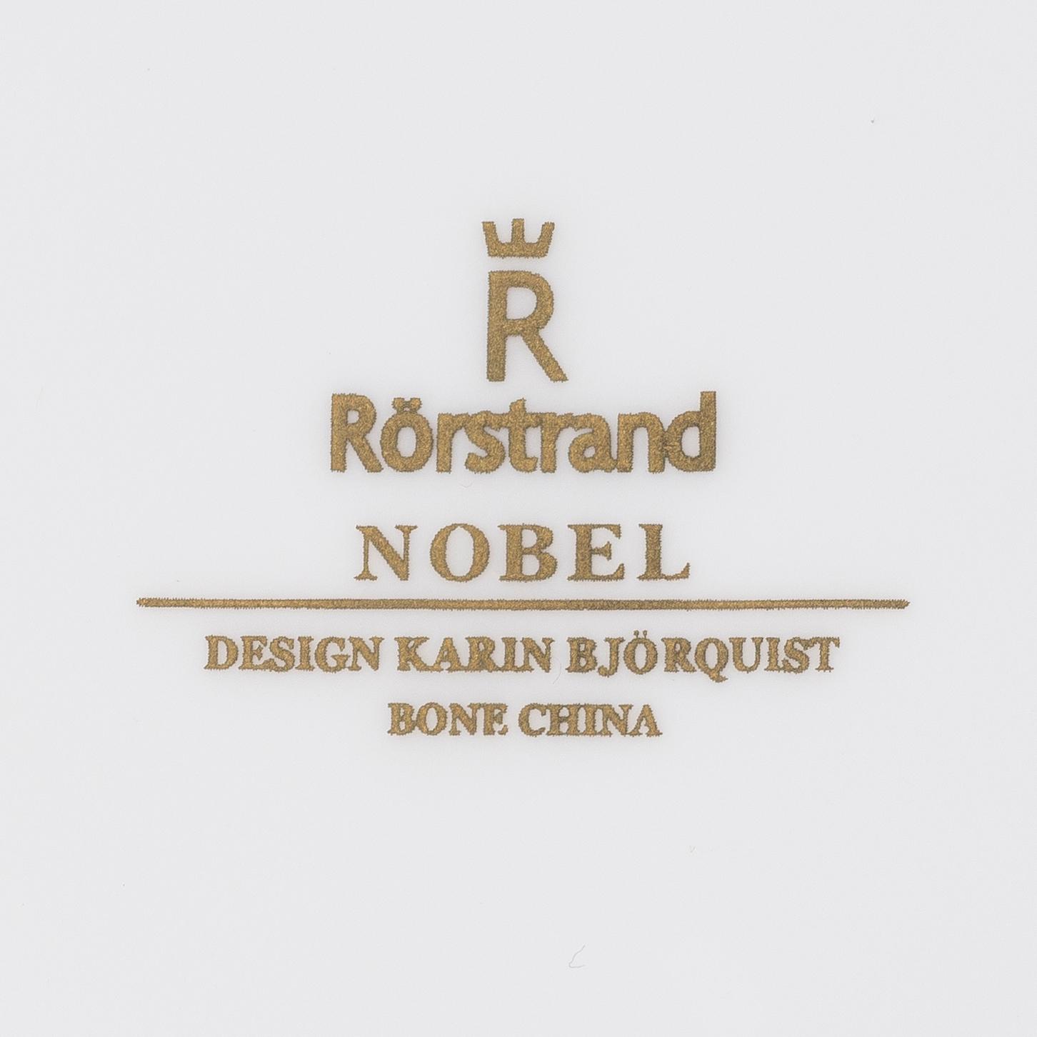 Karin Björquist, Blomformade skålar, 12 st, porslin, "Nobel" Rörstrand.