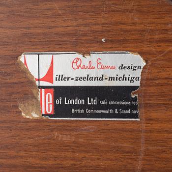 An easy chair and ottoman by Charles & Ray Eames, Herman Miller, USA, produced with licence by Hille, London.