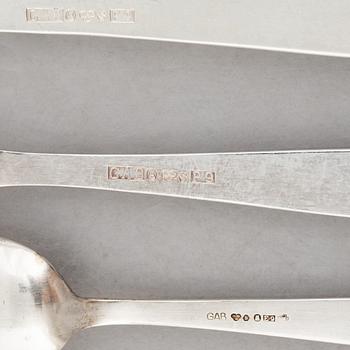 Jacob Ängman, a silver cutlery service, "Rosenholm", GAB (84 pieces).