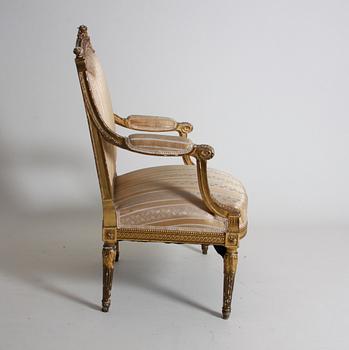 KARMSTOL, gustaviansk stil.